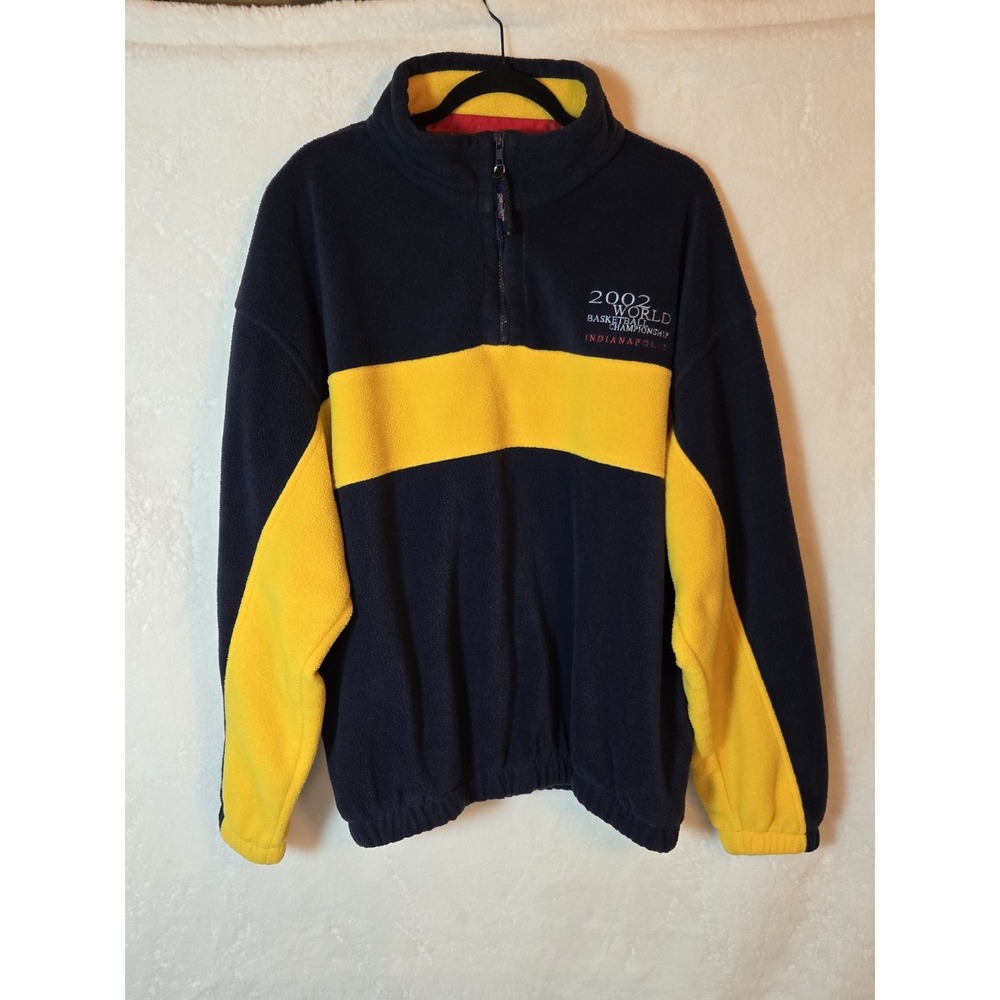 Mens‎ XL 2002 World Basketball Championship Indianapolis Blue And Yellow Fleece